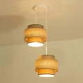 Brilagi - Hanglamp aan snoer RESNA 2xE27/60W/230V Ø 30 cm bruin/beige