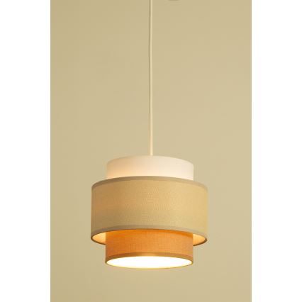 Brilagi - Hanglamp aan snoer RESNA 2xE27/60W/230V Ø 30 cm crème/beige