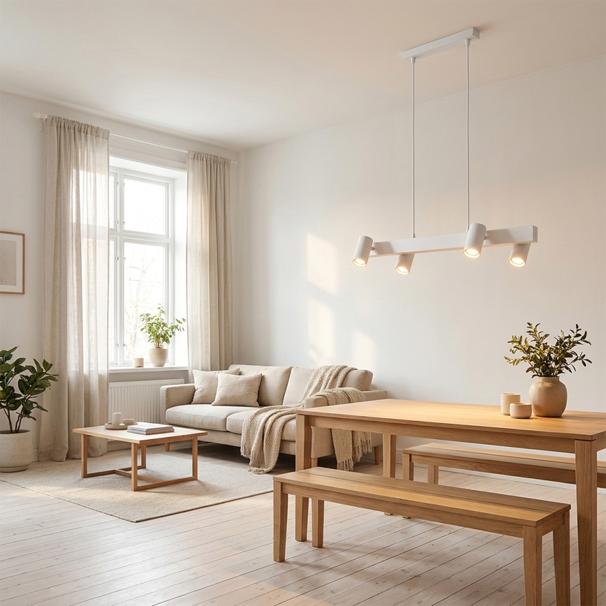 Brilagi - Hanglamp aan snoer SELE 4xGU10/30W/230V wit