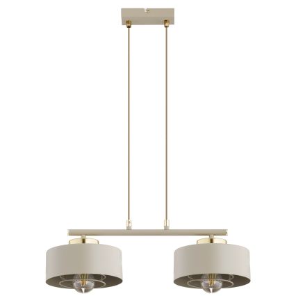 BRILAGI - Hanglamp aan snoer SPRING 2xE27/60W/230V beige/goud