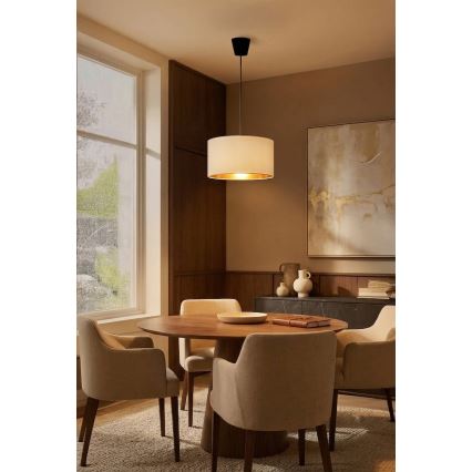 Brilagi - Hanglamp aan snoer VELVET 1xE27/60W/230V Ø 40 cm crème/goud