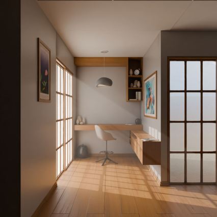 Brilagi - Hanglamp aan snoer WABI SABI 1xE27/40W/230V grijs