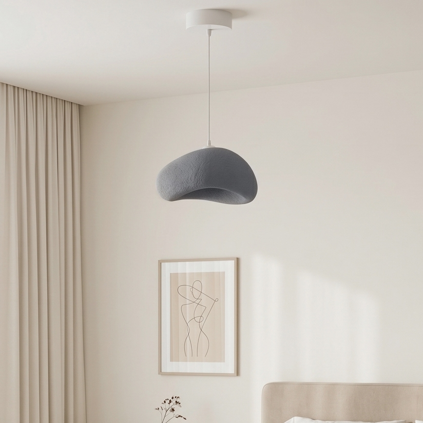 Brilagi - Hanglamp aan snoer WABI SABI 1xE27/40W/230V grijs