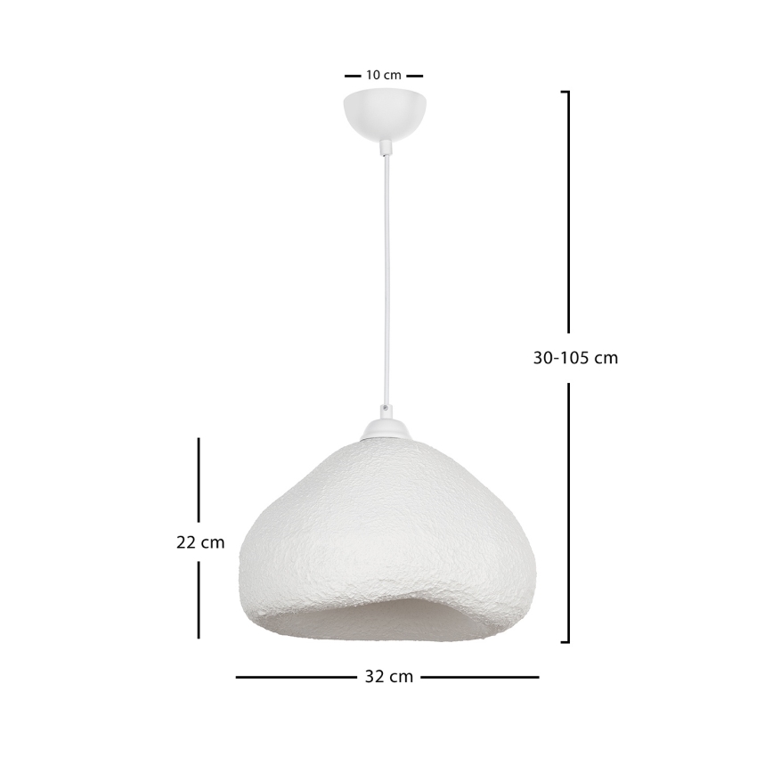 Brilagi - Hanglamp aan snoer WABI SABI 1xE27/40W/230V Ø 32 cm wit