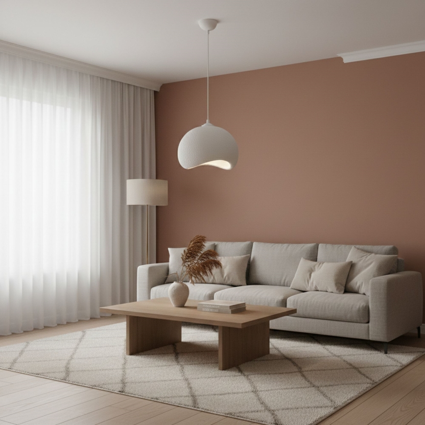 Brilagi - Hanglamp aan snoer WABI SABI 1xE27/40W/230V Ø 34 cm wit