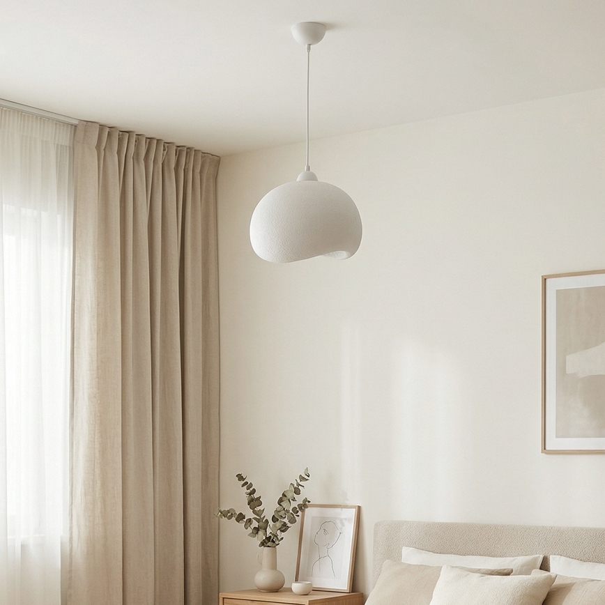 Brilagi - Hanglamp aan snoer WABI SABI 1xE27/40W/230V Ø 34 cm wit