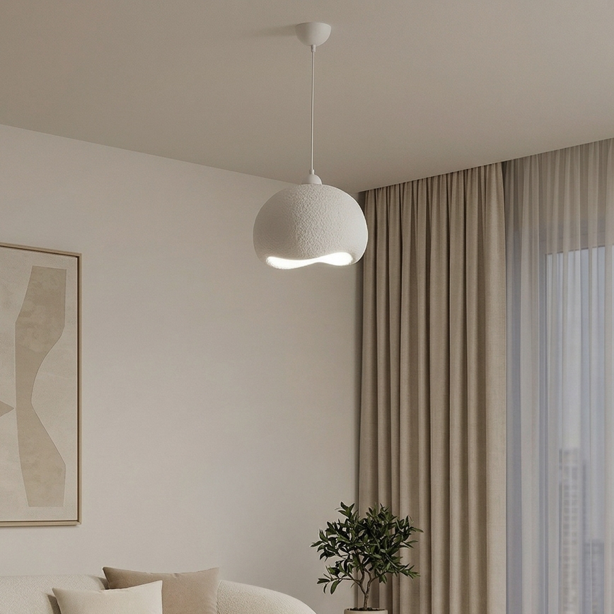 Brilagi - Hanglamp aan snoer WABI SABI 1xE27/40W/230V Ø 34 cm wit