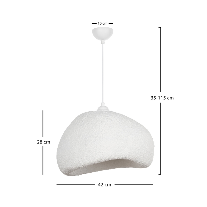 Brilagi - Hanglamp aan snoer WABI SABI 1xE27/40W/230V Ø 42 cm wit