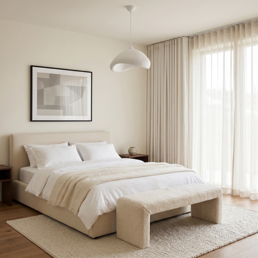 Brilagi - Hanglamp aan snoer WABI SABI 1xE27/40W/230V Ø 52 cm wit