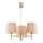 Brilagi - Hanglamp aan stang MONTE 3xE27/15W/230V beige/goud