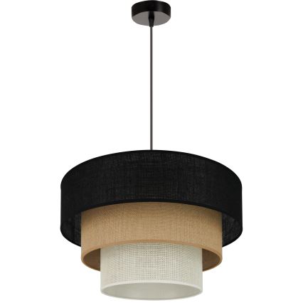 Brilagi - Hanglamp aan kabel ASPEN LUNETA 1xE27/15W/230V Ø 45 cm zwart/beige/crème