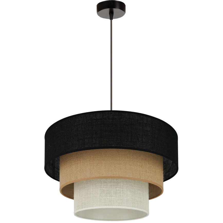 Brilagi - Hanglamp aan kabel ASPEN LUNETA 1xE27/15W/230V Ø 45 cm zwart/beige/crème