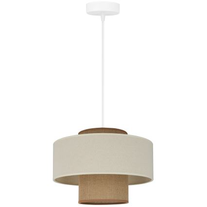 Brilagi - Hanglamp aan kabel DALLAS 1xE27/15W/230V Ø 30 cm bruin/crème/wit