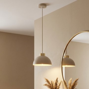 Brilagi - Hanglamp met kabel 1xE27/60W/230V Ø 18 cm beige/goud