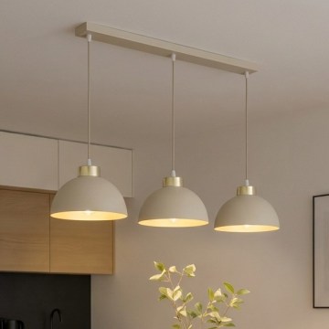 Brilagi - Hanglamp met kabel 3xE27/60W/230V beige/goud