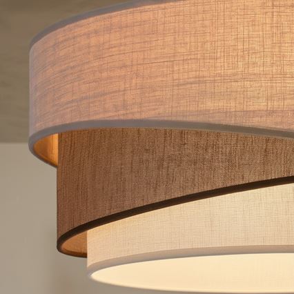 Brilagi - Hanglamp met kabel ARROW 1xE27/60W/230V diam. 45 cm beige/bruin/wit