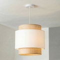Brilagi - Hanglamp met kabel CERIA 1xE27/40W/230V Ø 40 cm beige/wit