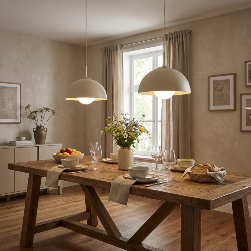 Brilagi - Hanglamp met kabel COSMO 1xE27/60W/230V Ø 30 cm beige/goud