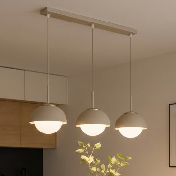 Brilagi - Hanglamp met kabel COSMO 3xE27/60W/230V beige/goud