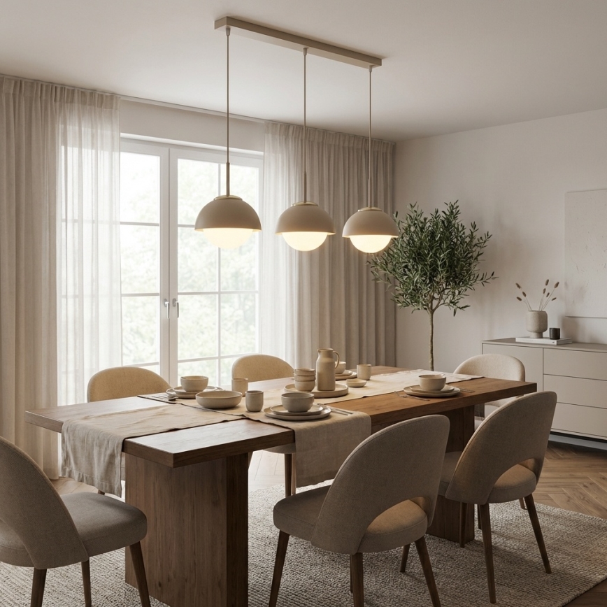 Brilagi - Hanglamp met kabel COSMO 3xE27/60W/230V beige/goud
