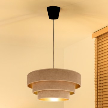Brilagi - Hanglamp met kabel LUNETA 1xE27/60W/230V Ø 40 cm beige/goud