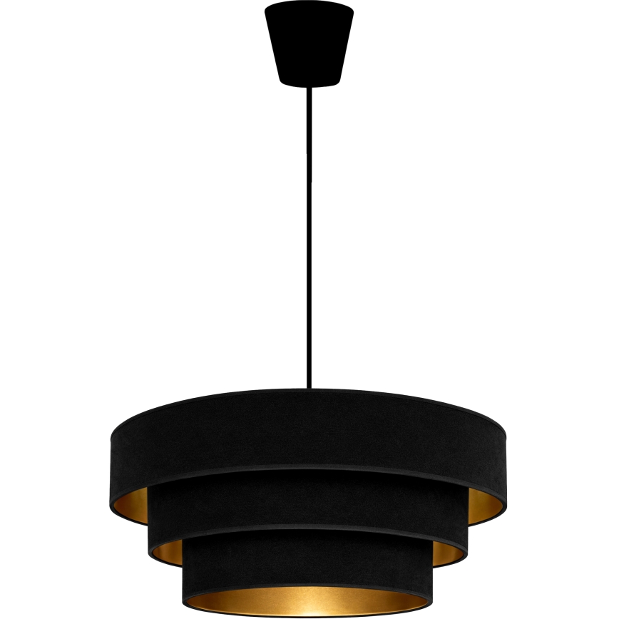 Brilagi - Hanglamp met kabel LUNETA 1xE27/60W/230V Ø 40 cm zwart/goud