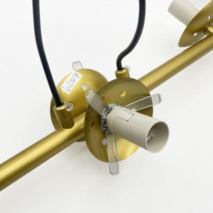Brilagi - Hanglamp met kabel MALONY 6xE14/20W/230V goud