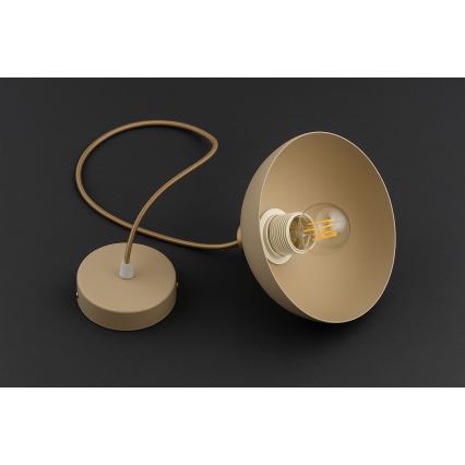 Brilagi - Hanglamp met kabel MOON 1xE27/60W/230V Ø 18 cm beige/goud