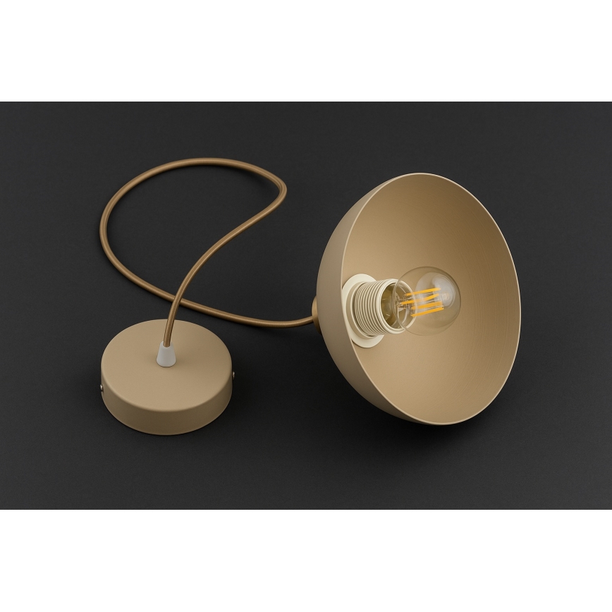 Brilagi - Hanglamp met kabel MOON 1xE27/60W/230V Ø 18 cm beige/goud