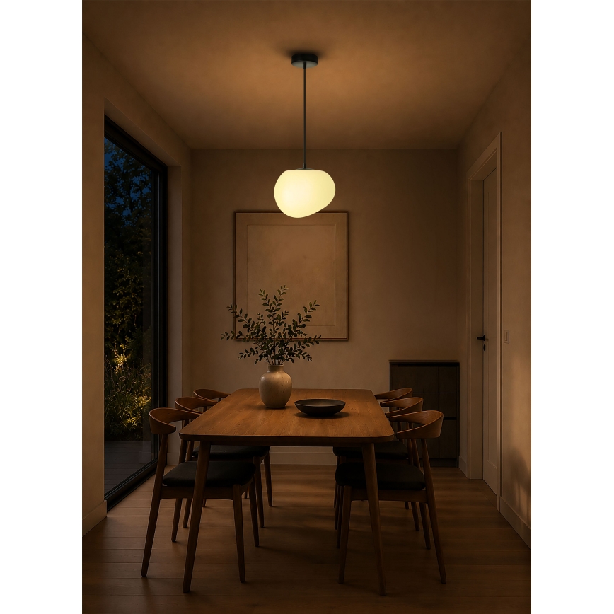 BRILAGI - Hanglamp met kabel PEBBLES 1xE27/40W/230V Ø 20 cm zwart