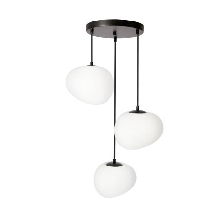 BRILAGI - Hanglamp met kabel PEBBLES 3xE27/40W/230V Ø 42 cm zwart