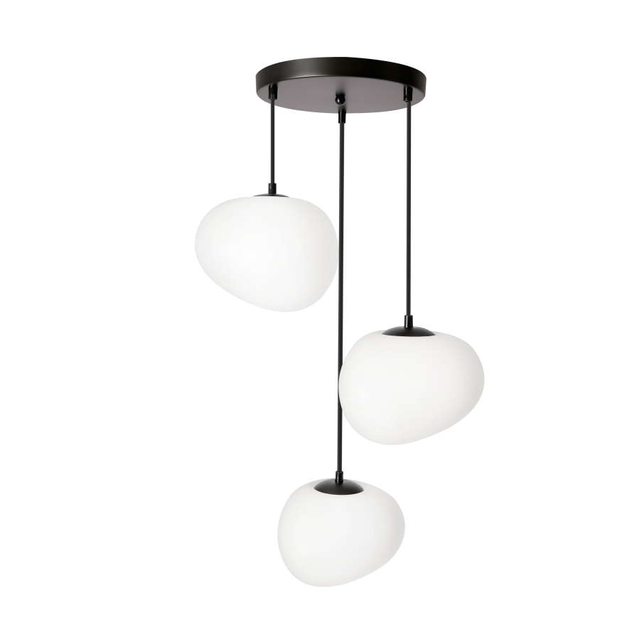 BRILAGI - Hanglamp met kabel PEBBLES 3xE27/40W/230V Ø 42 cm zwart