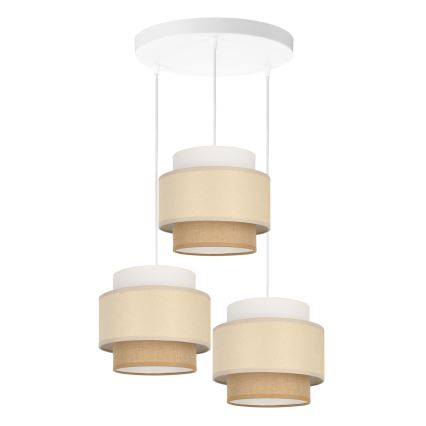 Brilagi - Hanglamp met kabel RESNA 3xE27/60W/230V Ø 45 cm crème/beige