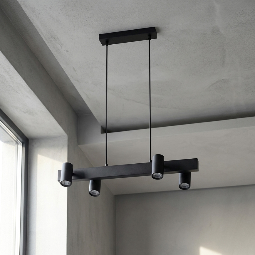 Brilagi - Hanglamp met kabel SELE 4xGU10/30W/230V zwart