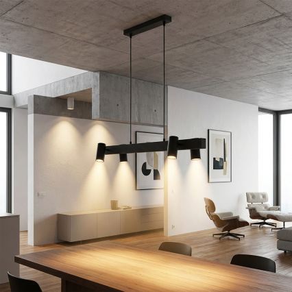 Brilagi - Hanglamp met kabel SELE 4xGU10/30W/230V zwart
