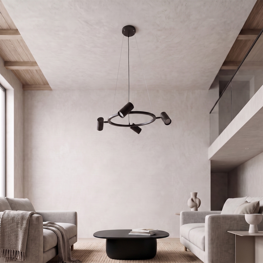 BRILAGI - Hanglamp met kabel SELE 4xGU10/30W/230V zwart
