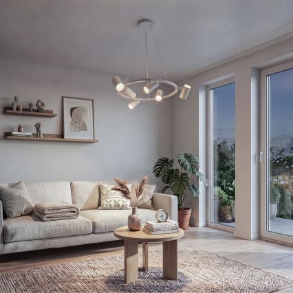 BRILAGI - Hanglamp met kabel SELE 6xGU10/30W/230V wit
