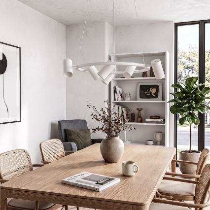 BRILAGI - Hanglamp met kabel SELE 6xGU10/30W/230V wit