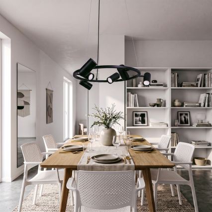 BRILAGI - Hanglamp met kabel SELE 6xGU10/30W/230V zwart