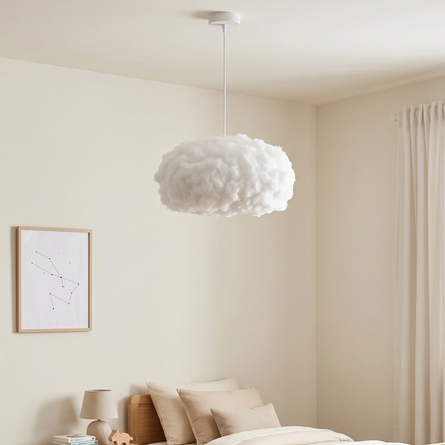 Brilagi - Hanglamp met kabel SOLEAIR 1xE27/60W/230V Ø 45 cm wit