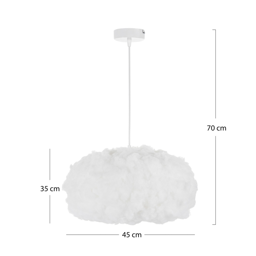 Brilagi - Hanglamp met kabel SOLEAIR 1xE27/60W/230V Ø 45 cm wit