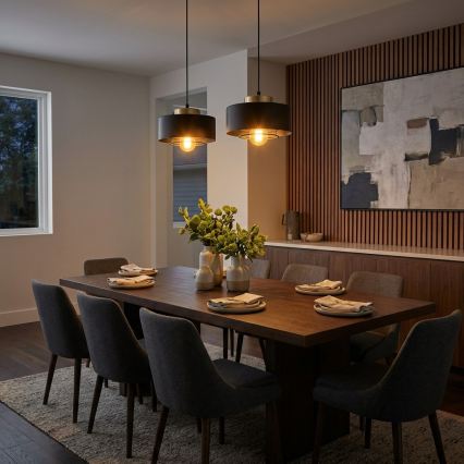 Brilagi - Hanglamp met kabel SPRING 2xE27/60W/230V zwart/goud