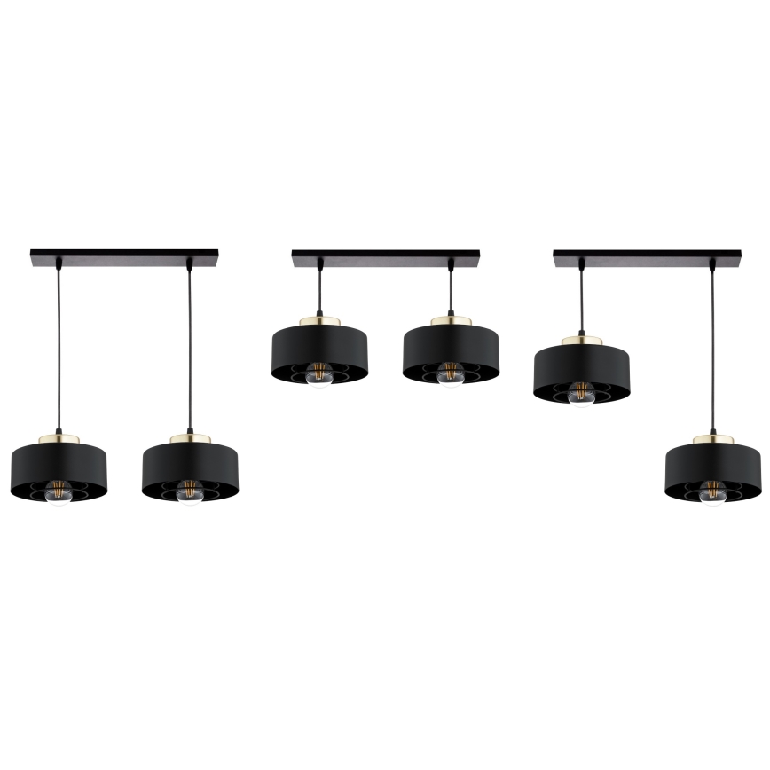 Brilagi - Hanglamp met kabel SPRING 2xE27/60W/230V zwart/goud