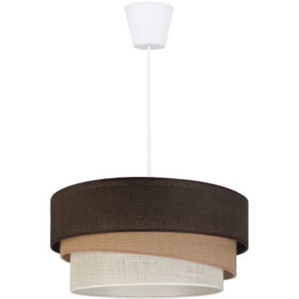 Brilagi - Hanglamp met kabel TRIO 1xE27/60W/230V Ø 40 cm bruin/beige/wit