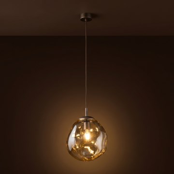 Brilagi - Hanglamp met kabel VULCANO 1xE27/15W/230V brons/rookbeige
