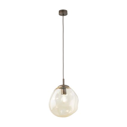 Brilagi - Hanglamp met kabel VULCANO 1xE27/15W/230V brons/rookbeige