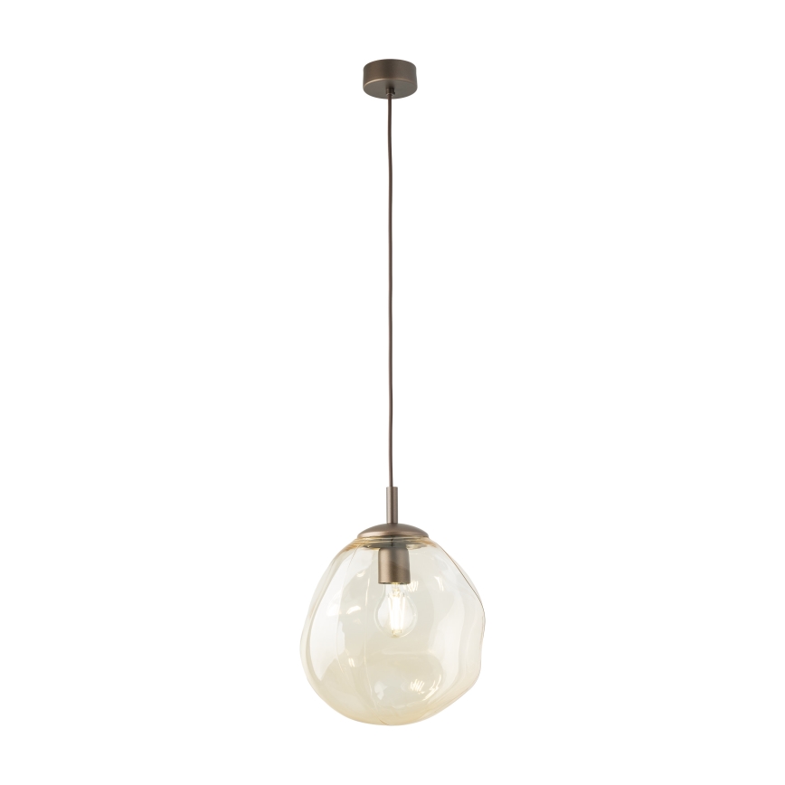 Brilagi - Hanglamp met kabel VULCANO 1xE27/15W/230V brons/rookbeige