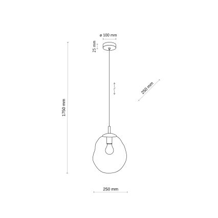 Brilagi - Hanglamp met kabel VULCANO 1xE27/15W/230V brons/rookbeige