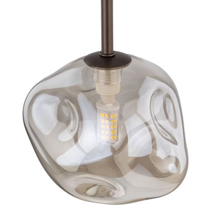 Brilagi - Hanglamp met kabel VULCANO 1xG9/8W/230V bruin/rookbeige