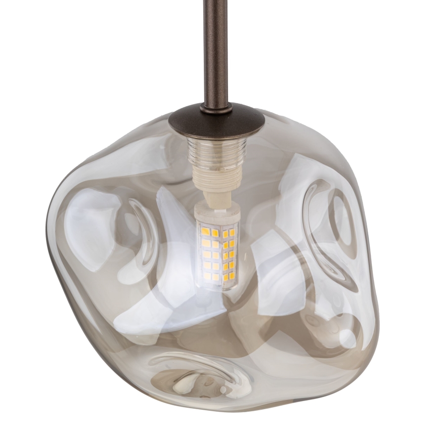 Brilagi - Hanglamp met kabel VULCANO 1xG9/8W/230V bruin/rookbeige